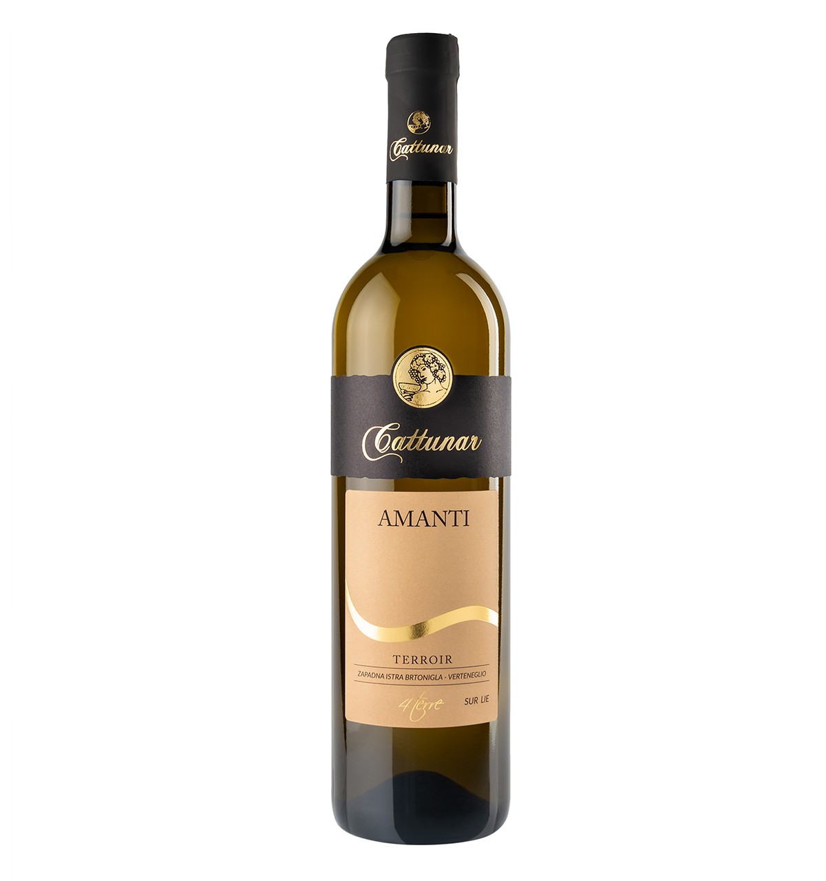 AMANTI (malvazija 60%, chardonay 20%, sauvignin b. 10%, muškat 10%), Cattunar