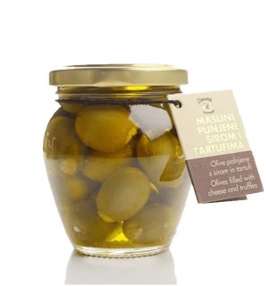 Olives stuffed with cheese and truffles, Zigante Tartufi