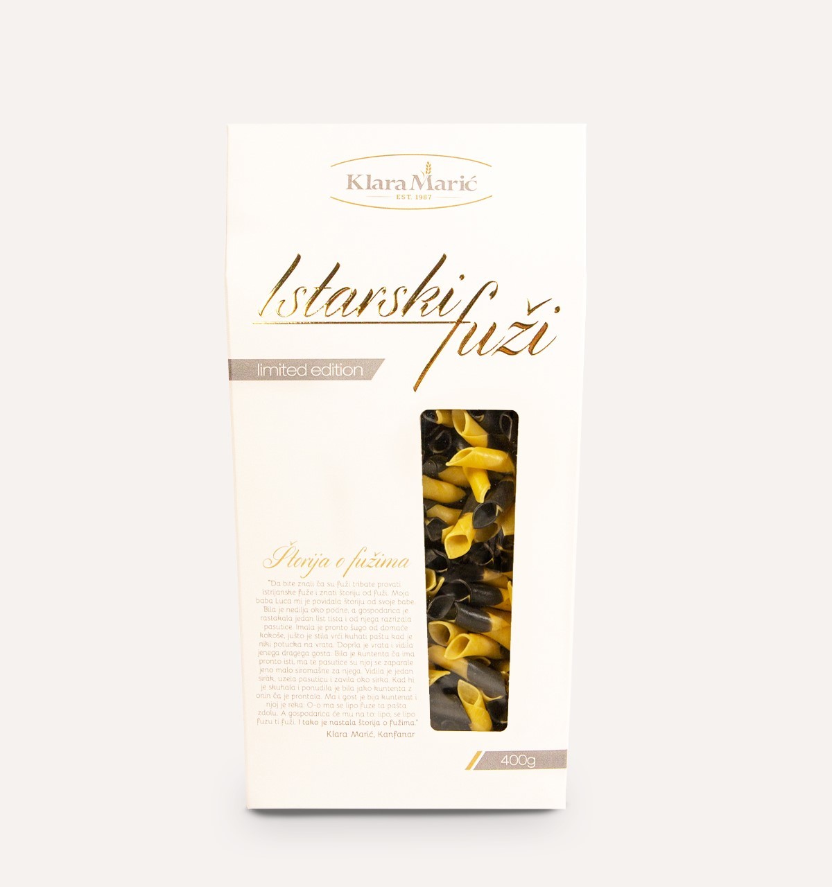 ISTRIAN FUŽI WITH CUTTLEFISH INK - Limited edition, Klara Marić